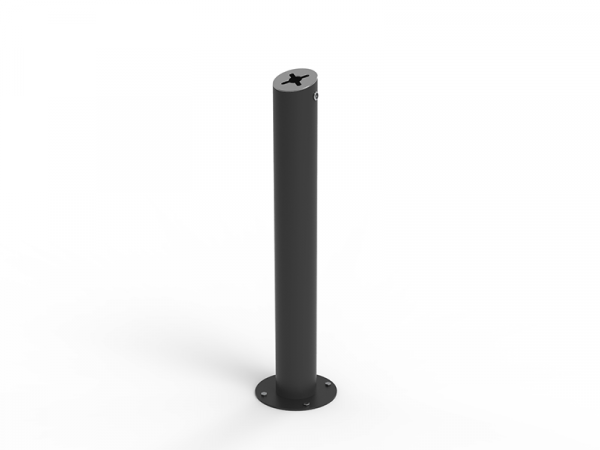 Cendrier urbain rond en acier – Image 4