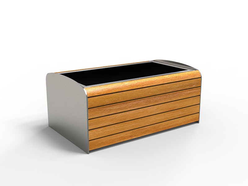 jardiniere-de-ville-arrondie-acier-et-bois