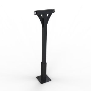 potelet urbain de rue acier avec boucles de fixation