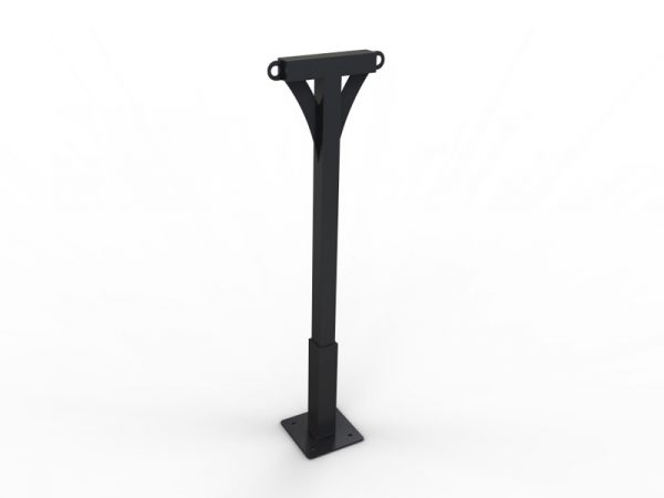 potelet urbain de rue acier avec boucles de fixation