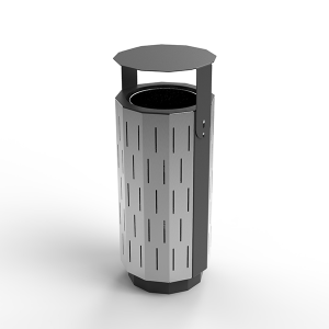 poubelle-urbaine-ronde-acier-avec-toit-espaces-publics-bureaux