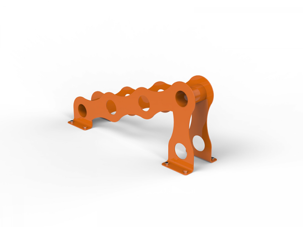 Support vélo bas acier design chaîne de vélo – Image 3