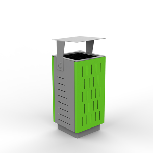 corbeille-de-ville-acier-avec-toit-et-cendrier-en-option